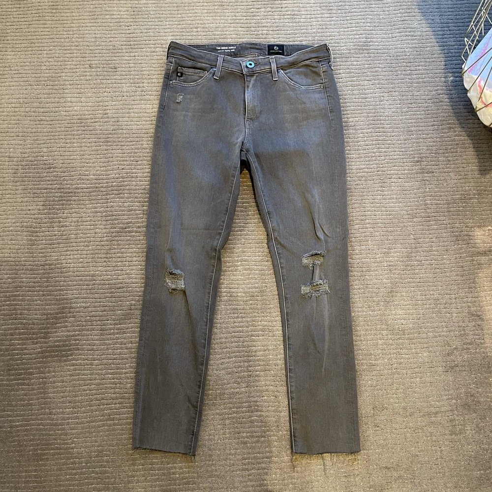 AG jeans The Middi Ankle in gray